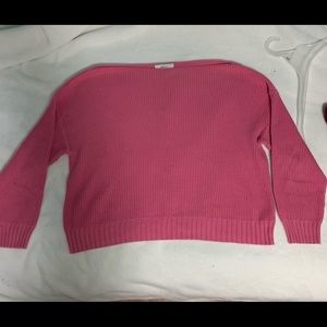 Pink forever 21 off the shoulder shirt